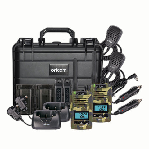 Oricom DTXTP600CAM 5 Watt IP67 Waterproof Handheld UHF CB Radio Trade Pack - Camo