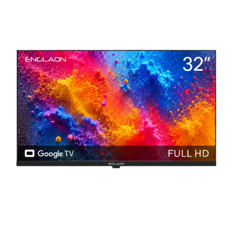 ENGLAON 32” FULL HD 12V Google TV Android 14, Built-in Google Cast and Bluetooth