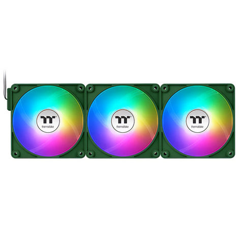 Thermaltake CT140 EX ARGB Standard Blades 140mm PWM Racing Green Fan [3 Pack]