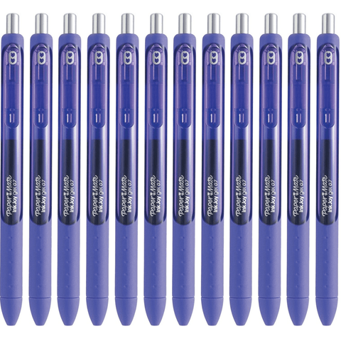 Papermate Box 12 Inkjoy Gel Pen Retractable Medium 0.7mm (Purple)