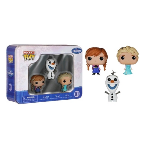 Funko Pop! Vinyl - Disney Frozen - Elsa, Anna & Olaf Pocket 3-Pack Tin