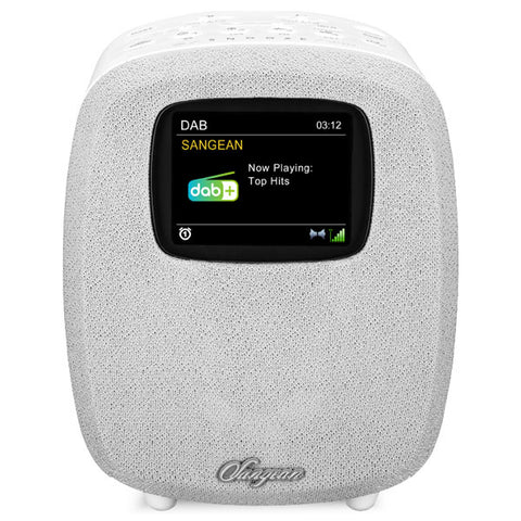 Sangean DCR-83 DAB/FM/BT Digital Tuning Clock Radio - White