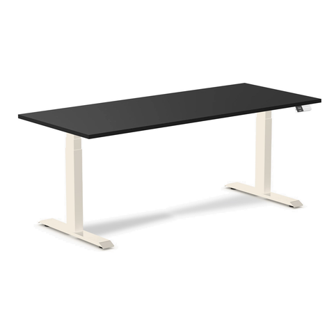 Desky Alpha Dual Sit Stand Gaming Desk - Straight Edge / 1800x750mm / Wheat