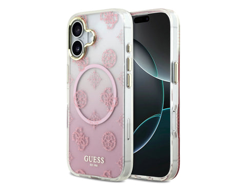 Guess Peony Gradient Glitter Edition for iPhone 17 - Pink