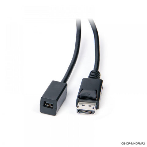 Connect Cable Male DP to Female Mini DisplayPort Cable Connector Cord 2m Black
