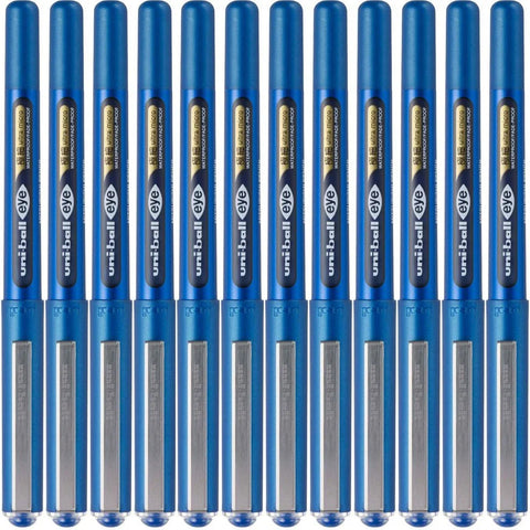 Uni-Ball UB150-038 Eye Pen 0.38mm - Blue (12 Pack)