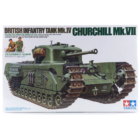 Tamiya 1/35 British Churchill (Mk.VII) Infantry Tank Scaled Plastic Model Kit