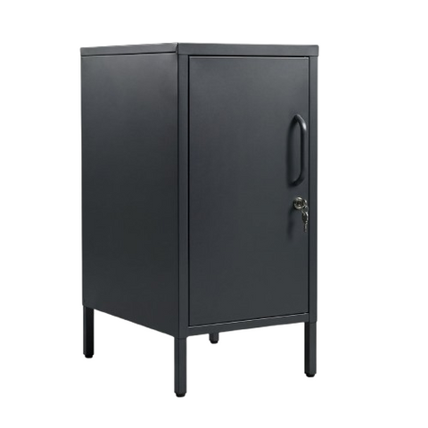 Desky Sidekick Metal Locker Cabinet - Dark Grey / Left Opening