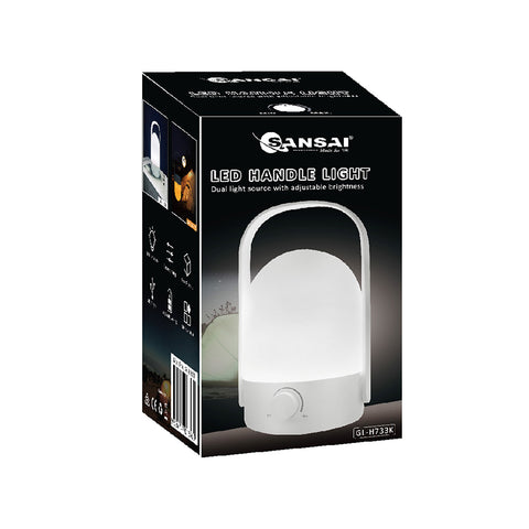 Sansai Portable LED Handle Dual Warm/Cool Camping Light with Handle White