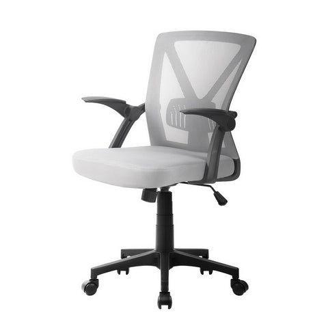 Artiss Mesh Office Chair Mid Back (Grey)