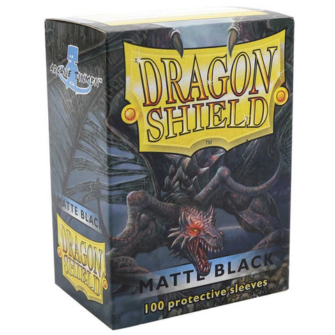 Arcane Tinmen Dragon Shield Standard 100ct Matte Black Sleeves 63x88mm