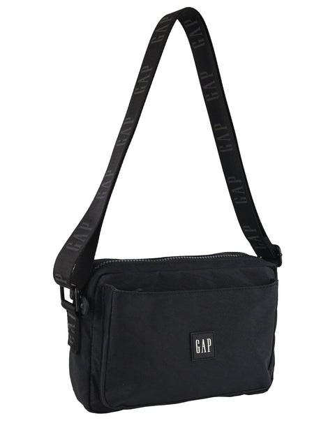 GAP Whomen's Nylon Shoulder Crossbody Bag w/ Secure Zip 25x18cm Black