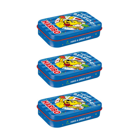 Nostalgic-Art Storage Tin Haribo Happy Bearsday Steel Tin 9.5x6x2cm 3pack