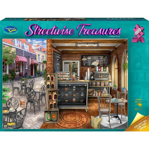 Holdson 1000pc Streetwise Treasures Coffee Shop Puzzle