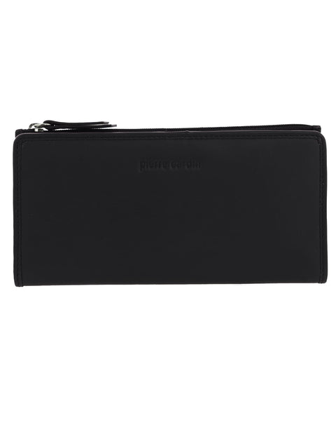 Pierre Cardin Women's Genuine Leather Bi-Fold Protected RFID Wallet Black