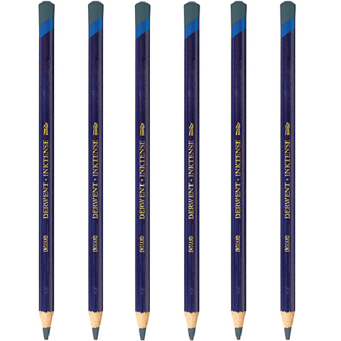 Derwent Inktense Pencil Charcoal Grey 2100 Pack 6