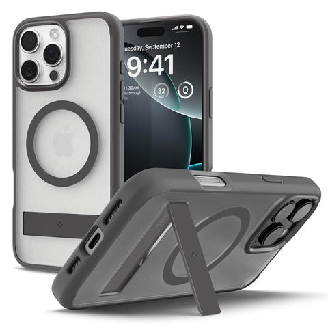 Spigen Apple iPhone 16 Pro Max Ultra Hybrid S (MagFit) Case - Frost Clear Case / Grey Ring