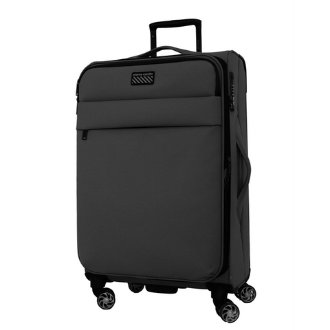 Pierre Cardin Soft Water-Repellent Large Spinner Travel Luggage (Charcoal)