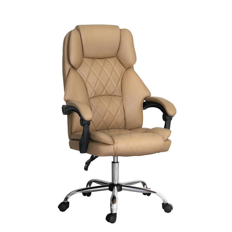 Artiss Executive Office Chair Leather Recliner (Espresso)