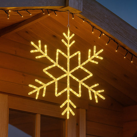 Lexi Lighting 2D Acrylic Snowflake Christmas Lights