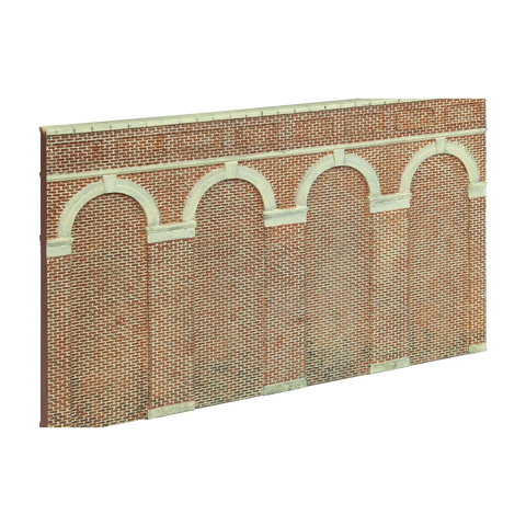 Hornby Arched Retaining Walls 2x (Red Brick)