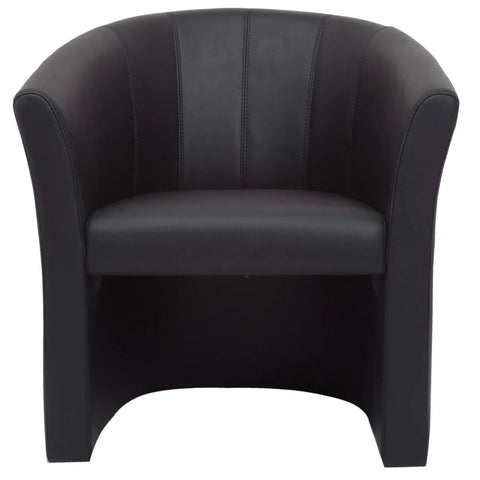 Rapidline Space Single Executive Tub Chair Leather Black