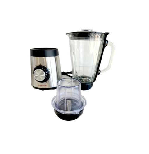 SINGER 1.5 Litre 5-Speed Glass Jar Blender with Pulse Function and Coffee Grinder