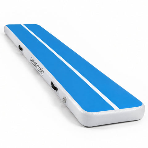Powertrain 6m x 1m Air Track Inflatable Gymnastics Mat (Blue/White)