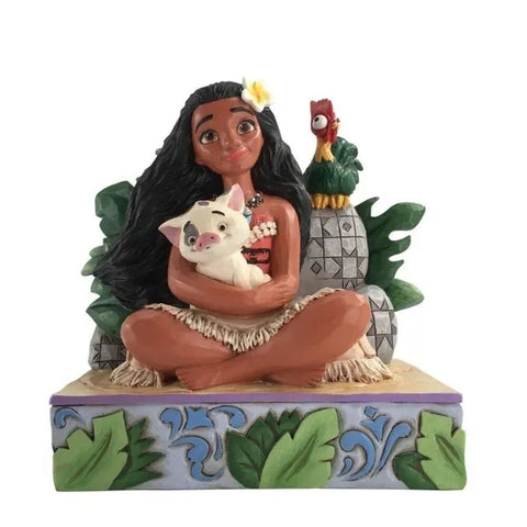 Jim Shore Disney Traditions - Moana with Pua and Hei Hei - Welcome to Motunui