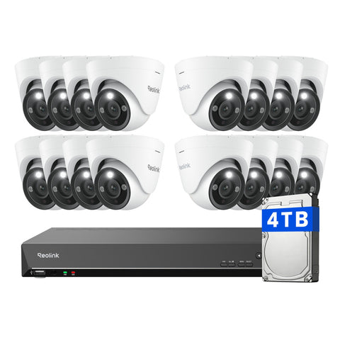 Reolink 12MP PoE Spotlights 16CH NVR DIY Home Security Camera System