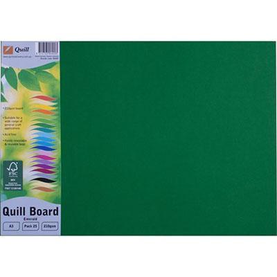 Quill Board Paper 210GSM A3 Pack 25 (Emerald)
