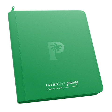 Palms Off Gaming Collector's Series 12 Pocket Zip Trading Card Binder - GREEN