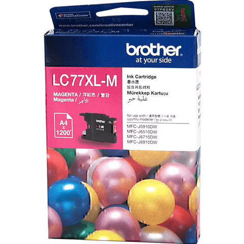 Brother LC77XL Ink Cartridge High Yield Magenta LC77XL-M