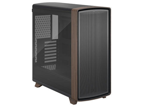 Fractal Design Summit Curved Wood ATX Case - Black TG Light Tint
