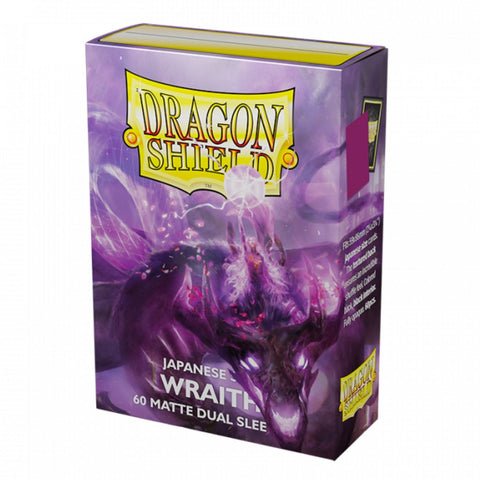 Arcane Tinmen Dragon Shield Japanese 60ct Dual Matte Wraith Purple Sleeves 59x86mm