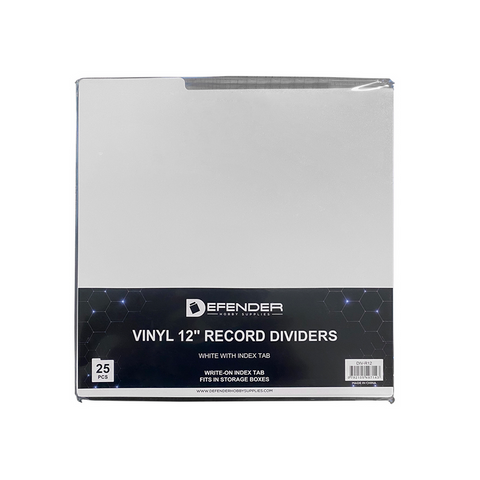 Defender 12" Record Dividers (White)