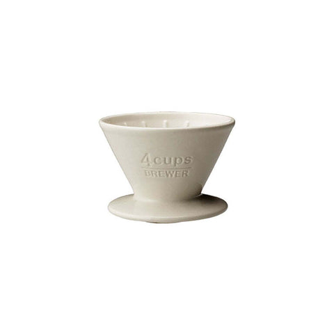 Kinto SCS-04 Porcelain 4-Cups Pourover Coffee Drip Cup Brewer Maker 13cm (White)