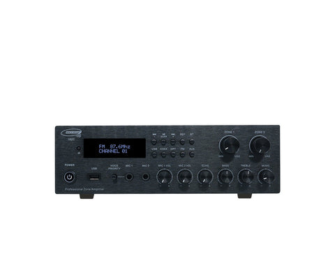 Weconic 160W Dual Zone Professional Bluetooth Amplifier with Optical Input