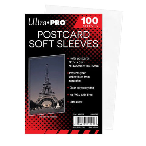Ultra Pro: UP81225 3-11/16"x5-3/4" Postcard Sleeves