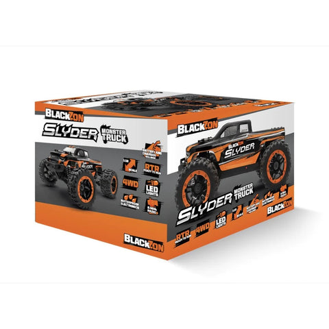 Blackzon 1/16 Slyder MT 4WD Electric Monster Truck - Orange RC Car