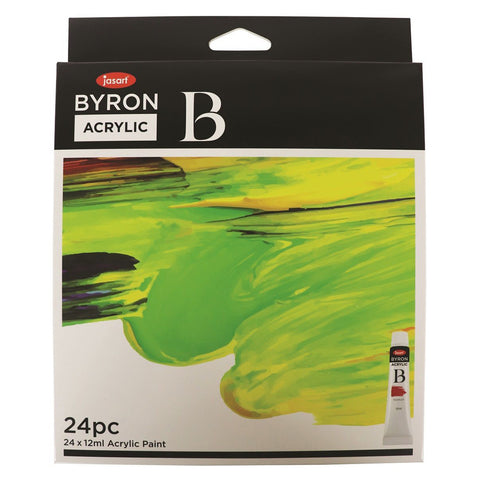 Jasart 24pc Byron 12ml Acrylic Colour Paint Tube Set Art/Craft Canvas Painting