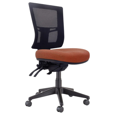 Buro Metro II 24/7 Mesh Mid Back With Seat Slide Nylon Base Safetex Rust