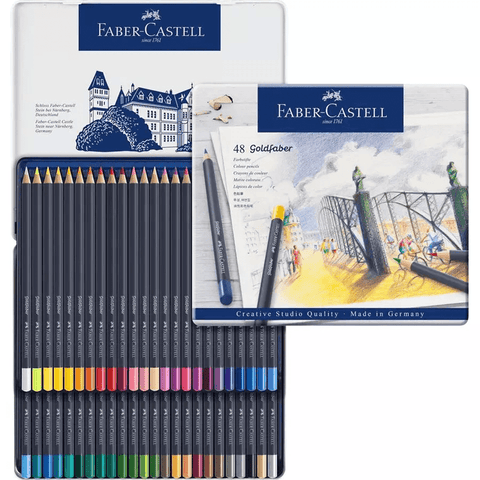 Faber-Castell 48 GoldFaber Permanent Colour Pencils Tin Set