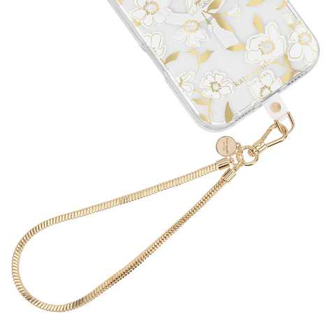 Kate Spade Heart of Gold Phone Charm Wrist Strap