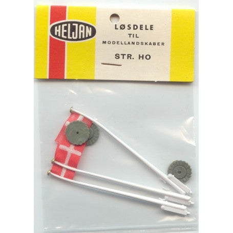 Heljan HO 3 Flagpoles In Bag Kit