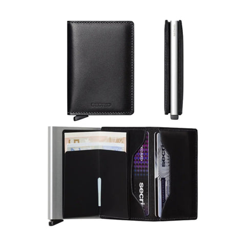 Secrid Slimwallet Compact RFID Travel Men's Wallet w/Card Holder Black