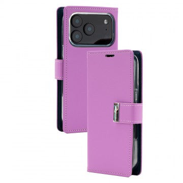 Goospery Rich Diary for iPhone 17 Pro Max - Purple, Non-Magsafe