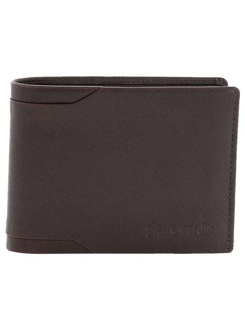 Pierre Cardin Men's Leather Bi-Fold RFID Protected Wallet Chocolate 23.5cm