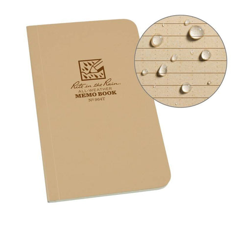 Rite in the Rain | Bound Soft Cover 3.125 x 6 Field Flex Book - Universal - Tan