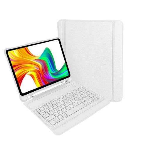 Laser Wireless Keyboard Case for iPad 10.9" (White)